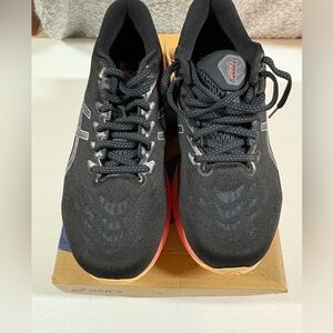Asics Black Athletic Running Shoes with Mesh Upper